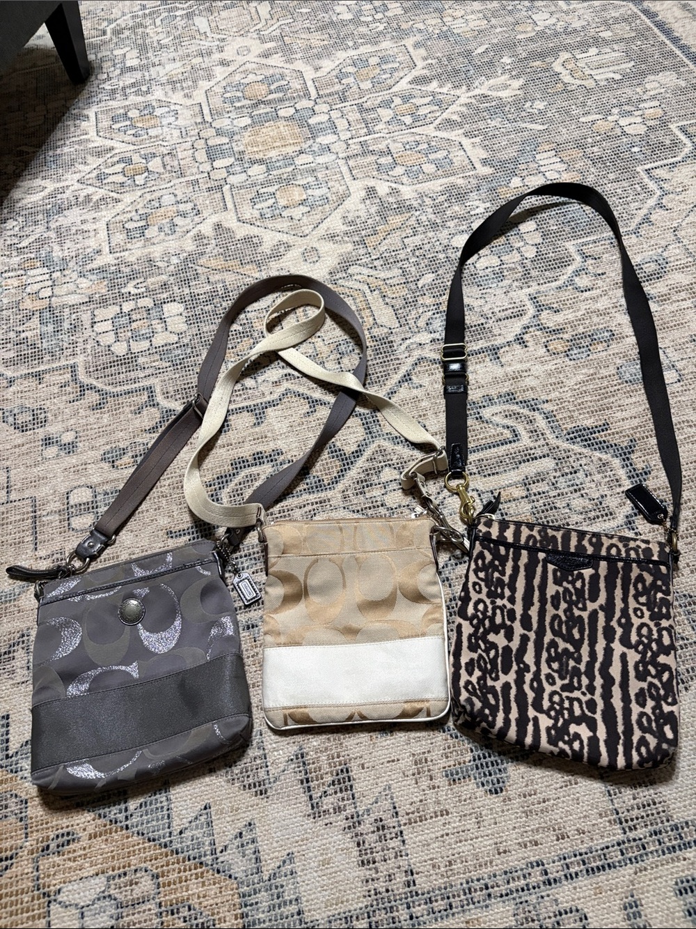Lot of 3 Coach crossbody bags.